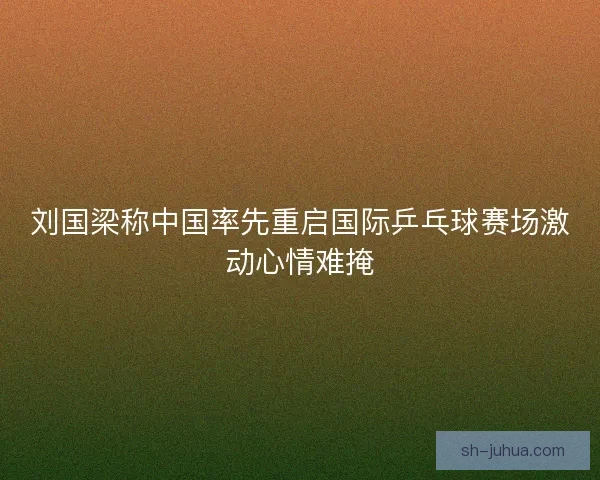 刘国梁称中国率先重启国际乒乓球赛场激动心情难掩