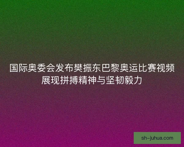 国际奥委会发布樊振东巴黎奥运比赛视频展现拼搏精神与坚韧毅力 国际奥委会发布樊振东巴黎奥运比赛视频展现拼搏精神与坚韧毅力